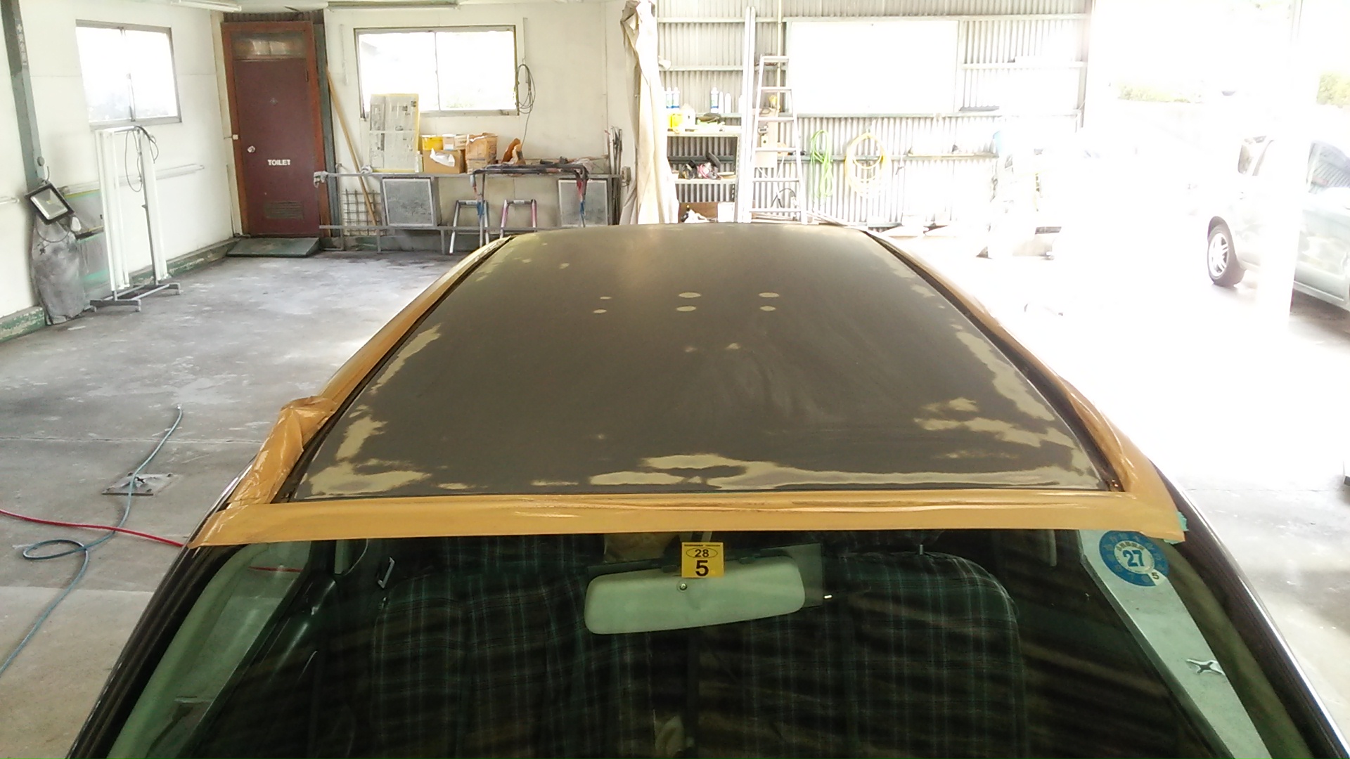 茅ヶ崎市 アルトのルーフの白化現象を塗装修理しました 神奈川県藤沢市の板金塗装キズへこみ事故車の修理 古谷自動車鈑金塗装